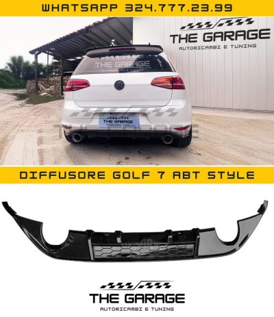 Diffusore Posteriore per -> G0LF 7 Standard e G T D (2013-2017) Nero (C)
