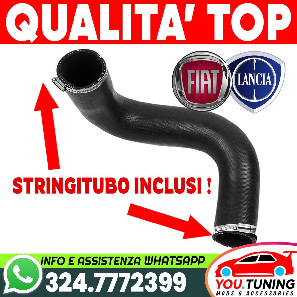 ✨Tubo Manicotto Filtro Aria Intercooler Fiat Bravo Lancia Delta 1.6 D Multijet