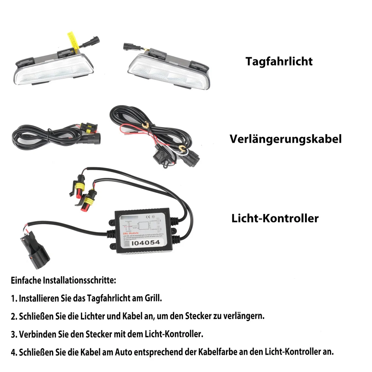 Griglia radiatore + luce diurna LED per Smart Fortwo 451 ED3 2012-