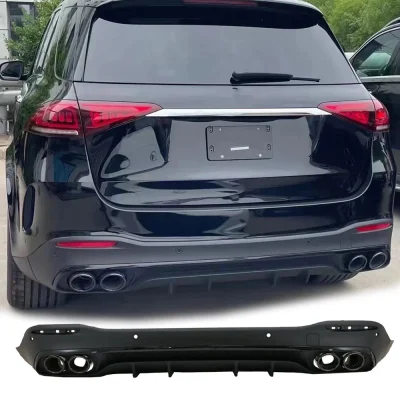 Diffusore posteriore doppio tubo per Mercedes GLE W167 sportivo nero