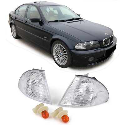 Frecce Bianche Cristallo con Lampadine per BMW Serie 3 E46 Berlina Touring 98-01