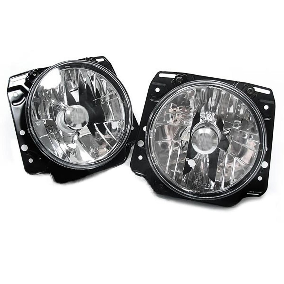 Fari Vetro Trasparente Set Cromati per Volkswagen Golf 2 (1983-1992) Plug&Play