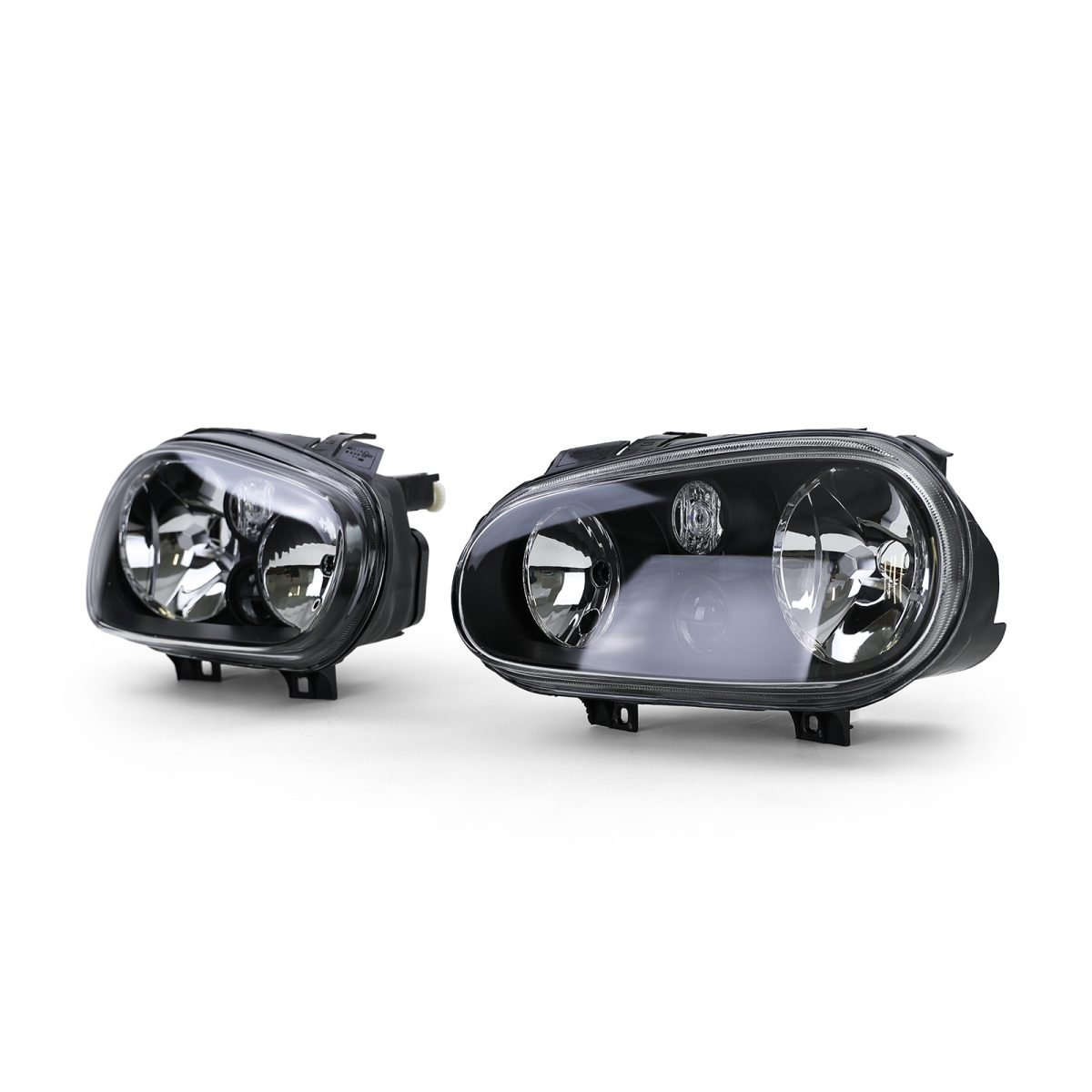 Fari Vetro Trasparente con Nebbiolo Set Nero per Volkswagen Golf IV 4 1997-2003