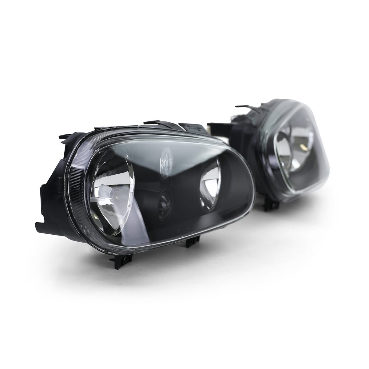 Fari Vetro Trasparente con Nebbiolo Set Nero per Volkswagen Golf IV 4 1997-2003