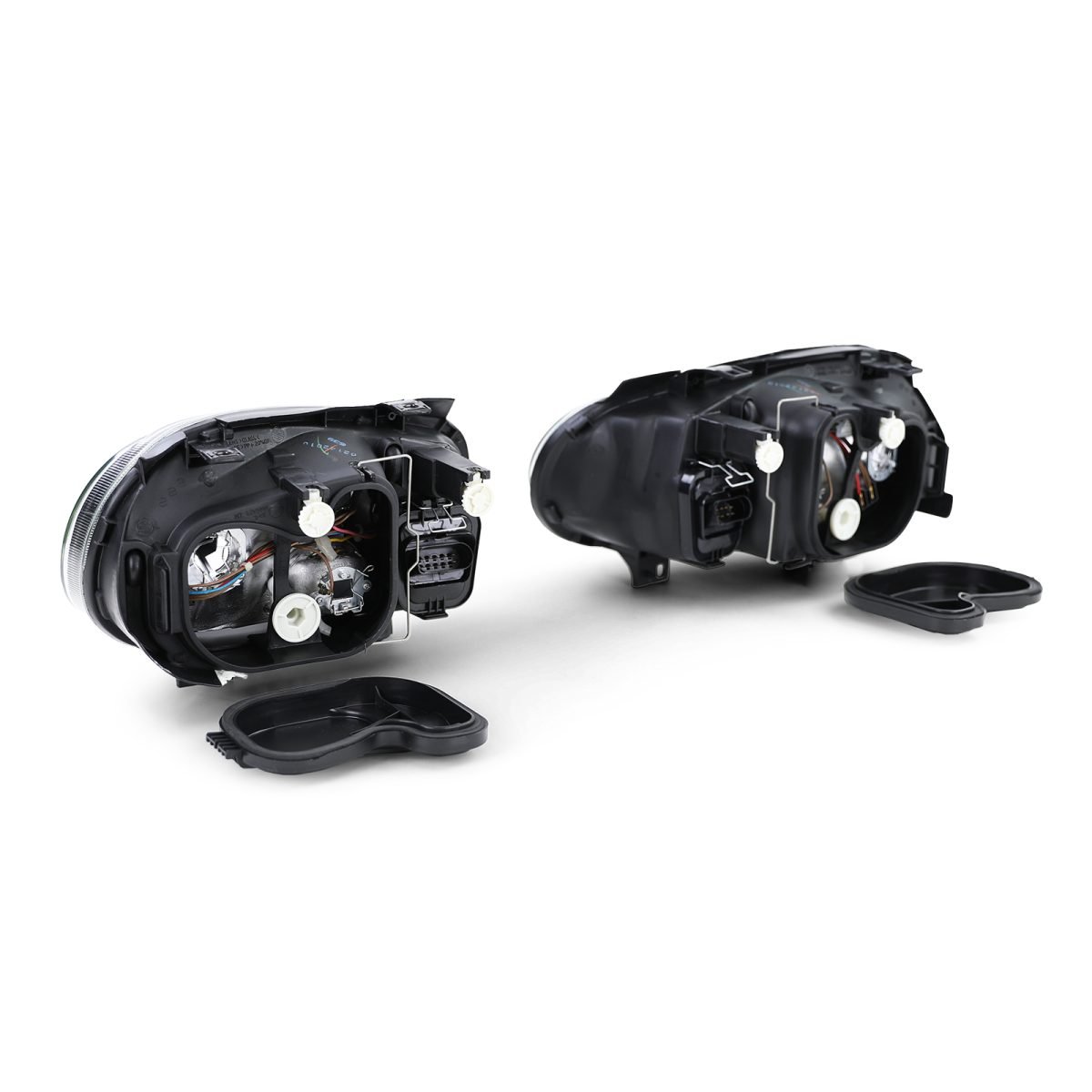 Fari Vetro Trasparente con Nebbiolo Set Nero per Volkswagen Golf IV 4 1997-2003