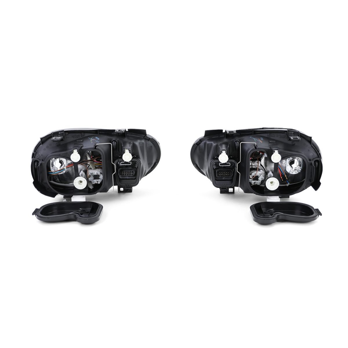 Fari Vetro Trasparente con Nebbiolo Set Nero per Volkswagen Golf IV 4 1997-2003