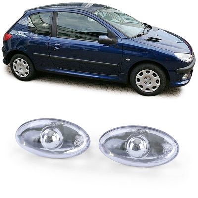 Frecce Vetro Trasparente Cromate per Peugeot 107 206 307 407 607 Toyota Aygo