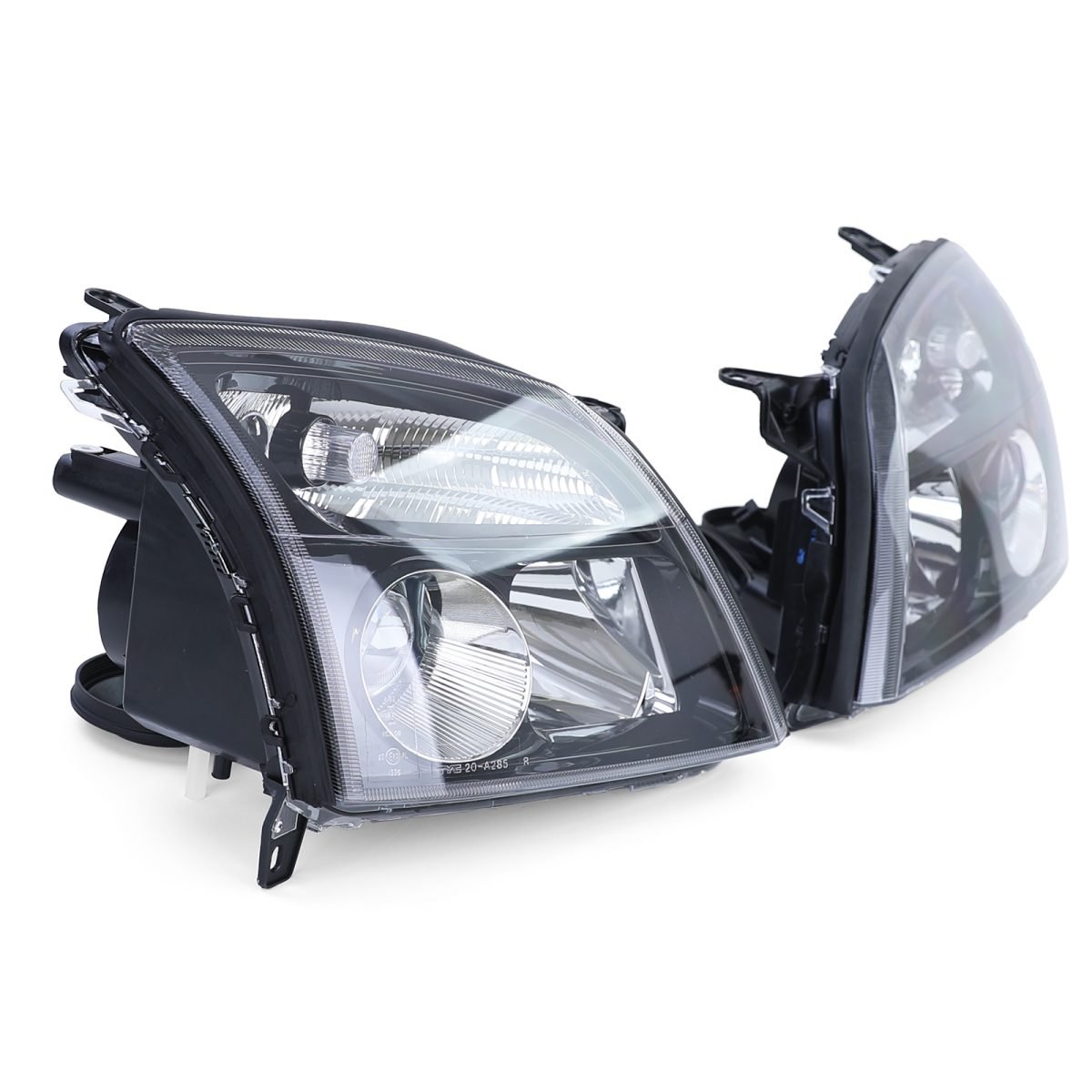 Fari Vetro Trasparente Set Nero H7 per Opel Vectra C + Signum 2002-2005