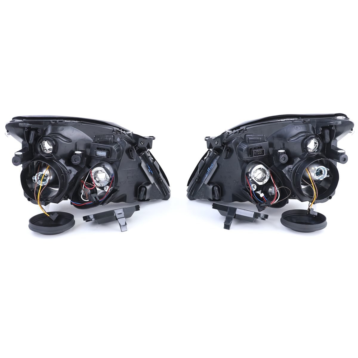 Fari Vetro Trasparente Set Nero H7 per Opel Vectra C + Signum 2002-2005