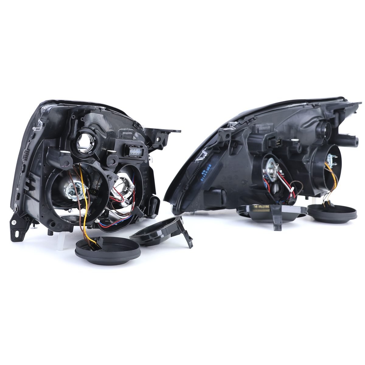Fari Vetro Trasparente Set Nero H7 per Opel Vectra C + Signum 2002-2005