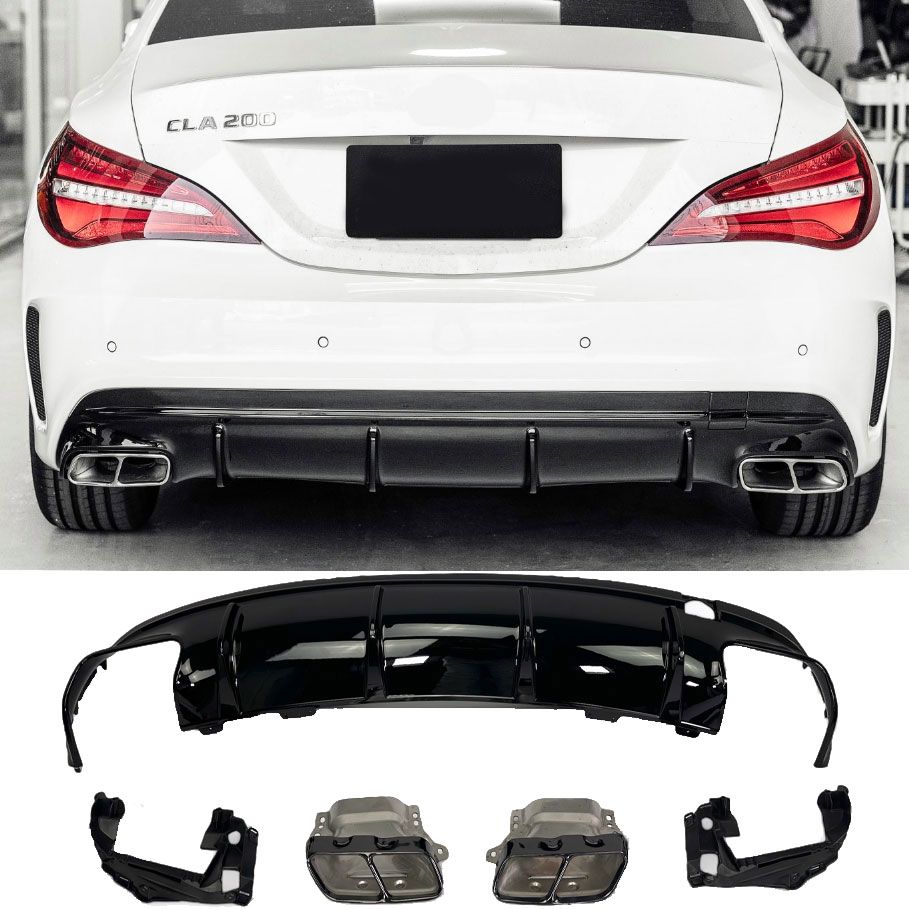 Diffusore Posteriore per Mercedes-Benz CLA-Kasse X117 C117 2013-2019