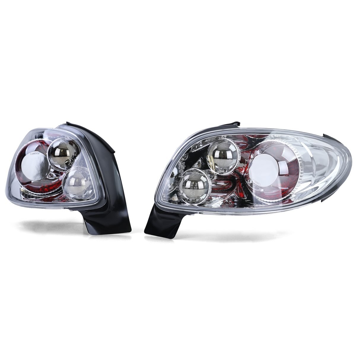 Fanali Posteriori in Design Cromato per Peugeot 206 CC Coupé Cabrio 2000-2007