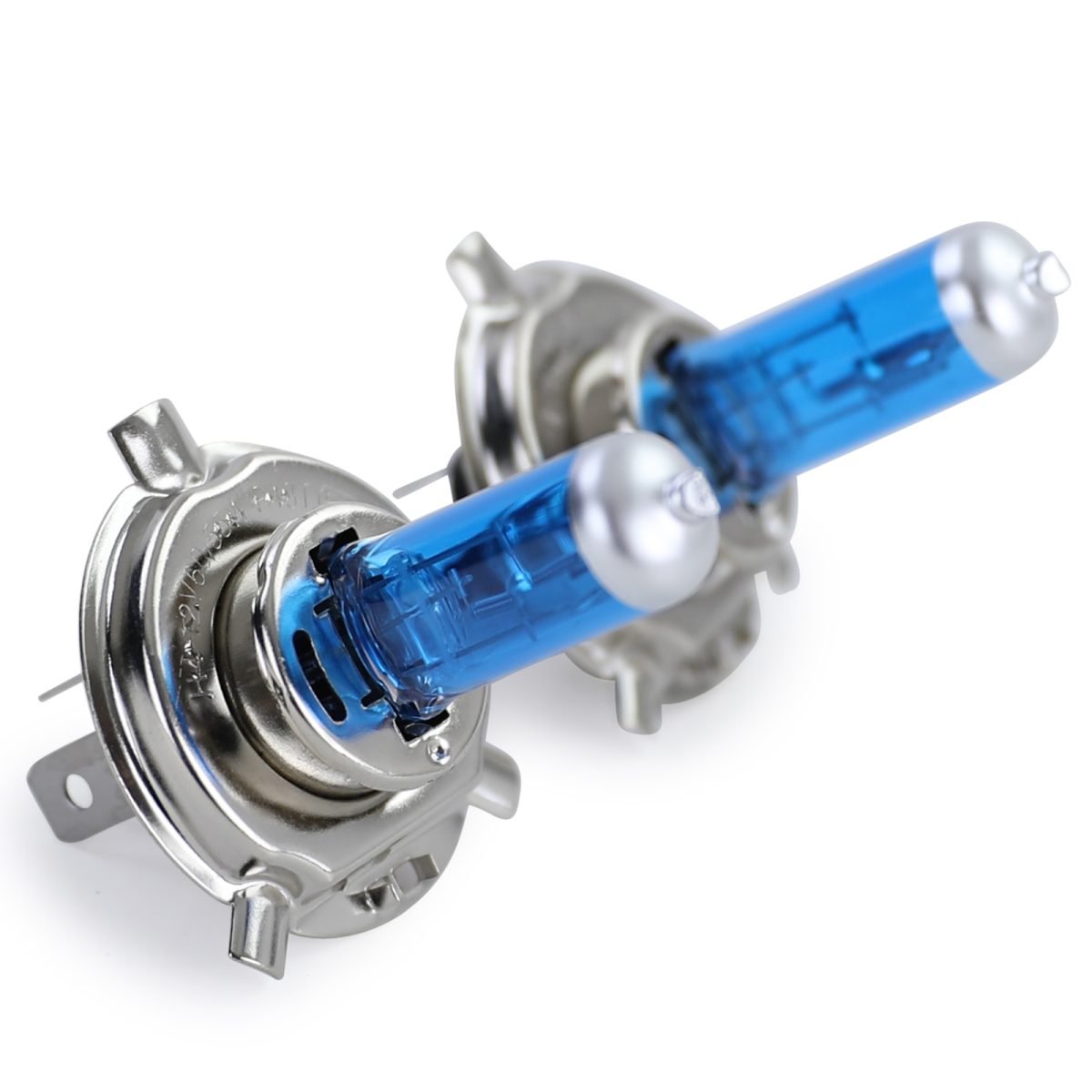 H4 55W Super Bianco Leuchtmittel Birnen Lampen Halogen 12 Volt Coppia Universale