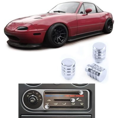 Heizung Ventilazione Pomelli Cromati Set 3 Pezzi per Mazda MX5 NA 1989-1998