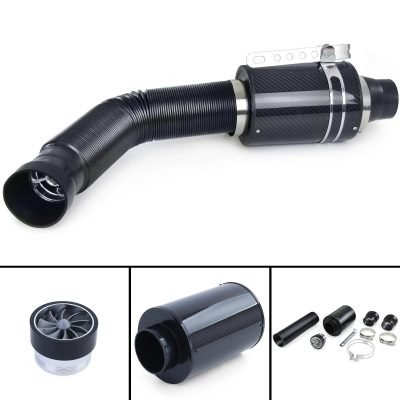 Echt Carbon Airbox Sport Filtro Aria Aspirazione Fredda Universal Set per Auto