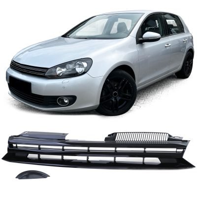 Griglia Senza Emblema Nera Lucida per Volkswagen Golf 6 2008-2012