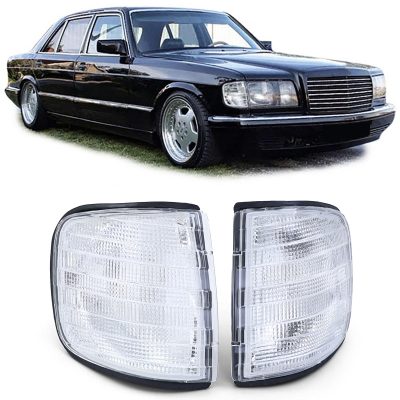 Frecce Bianche Coppia per Mercedes Classe S W126 Berlina 1980-1991 Omologate