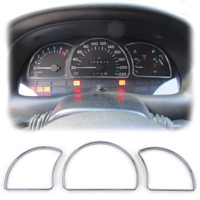 Tachoringe Cromato 3 Pezzi per Opel Astra F (1991-1998) e Vectra A (1988-1995)