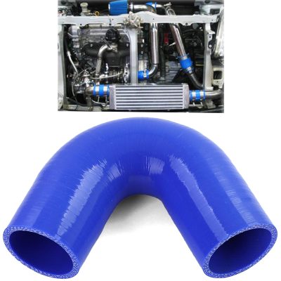 Tubo in Silicone 135° Ø 51mm 102/102mm Blu Universale per Tuning Auto