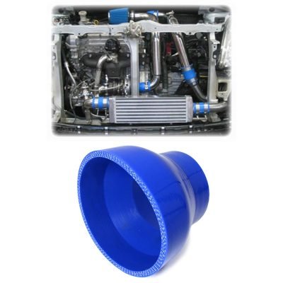 Tubo in Silicone Riduttore Ø 65 a 89mm Blu per Universale Auto Tuning