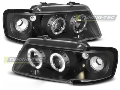 Fari Angel Eyes Nero per Audi A3 8L (08.96-08.00) - Fanali Anteriori
