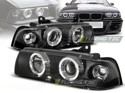Fari Angel Eyes Nero per BMW E36 (12.90-08.99) - Fanali Anteriori