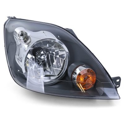Fari H4 Neri con Motore Elettrico Destro per Ford Fiesta JH JD 05-07