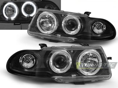 Opel Astra F 09.94-08.97 Fanali Angel Eyes Neri Anteriori e Posteriori