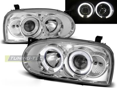 Fari Angel Eyes Cromato per Volkswagen Golf 3 (09.91-08.97) Fanali