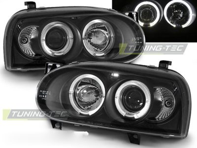 Fari Angel Eyes Nero per Volkswagen Golf 3 (09.91-08.97) Fanali