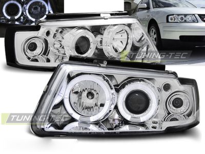 Fari Angel Eyes Cromato per Volkswagen Passat B5 (11.96-08.00)