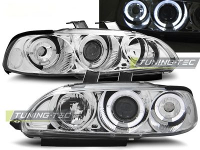 Honda Civic 09.91-08.95 2D/3D Angel Eyes Cromato Fari Anteriori Luci LED
