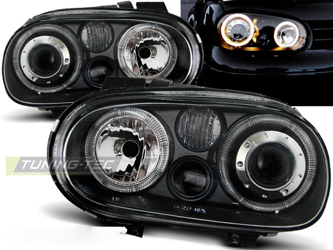 Fari Angel Eyes Nero per Volkswagen Golf 4 (09.97-09.03)