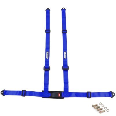 Cinture Sportive 4 Punti Blu con E Segno Universali per Auto