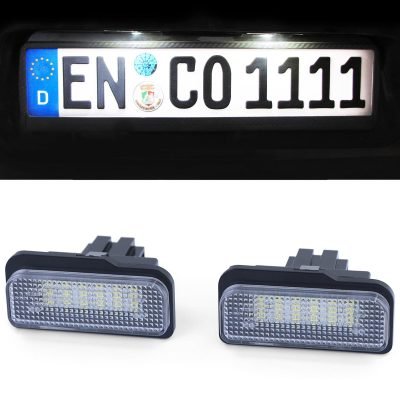 LED Luce Targa Bianco 6000K per Mercedes C219 R171 W211 W203 (2 Pezzi)