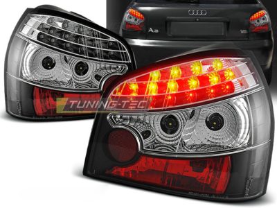 LED Fanali Posteriori Nero per Audi A3 (08.96-08.00) Fanali Posteriori Neri