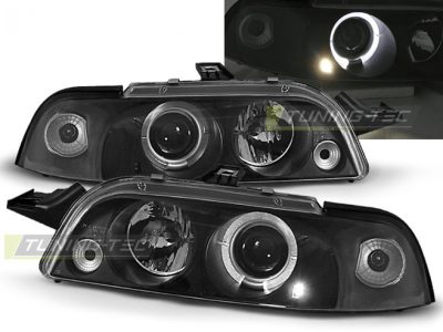 Fiat Punto 1 11.93-09.99 Fanali Angel Eyes Neri Anteriori LED Tuning