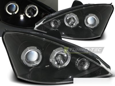 Ford Focus 10.98-10.01 Fanali Angel Eyes Neri per Auto Tuning Accessori