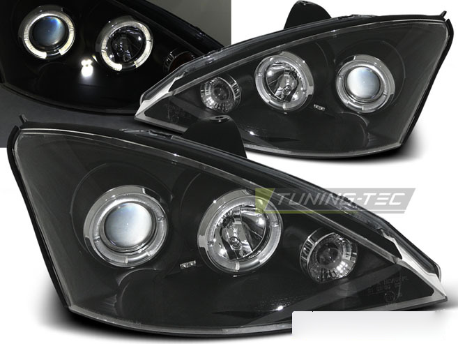Ford Focus 10.98-10.01 Fanali Angel Eyes Neri per Auto Tuning Accessori
