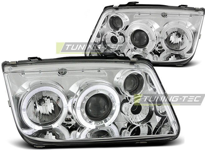 Fari Angel Eyes Cromato per Volkswagen Bora (09.98-07.05)