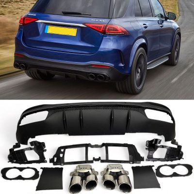 Diffusore Posteriore con Terminali Scarico Cromato per Mercedes W167 GLE SUV