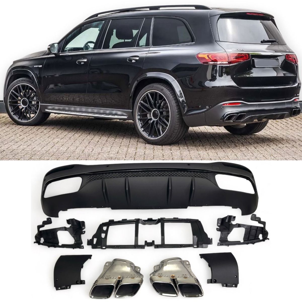 Diffusore Posteriore per Mercedes-Benz GLS X167 2019-2026