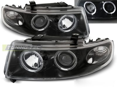 Fari Angel Eyes Nero per Seat Leon (04.99-08.04) - Fanali Anteriori