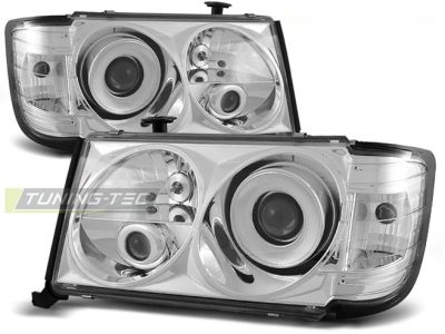 Fari Cromato per Mercedes W124 (01.85-04.93) - Fanali Anteriori Lucidi