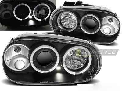 Fari Angel Eyes Nero per Volkswagen Golf IV (1997-2003)