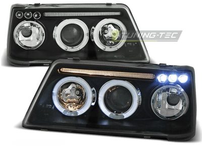 Peugeot 205 09.83-10.96 Fanali Angel Eyes Neri con Luce Diurna LED