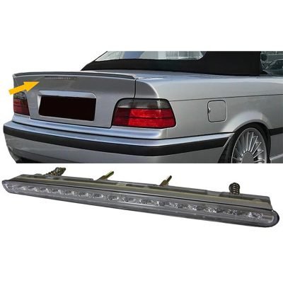 Dritte LED Luce Freno Vetro Trasparente Cromato per BMW Serie 3 E36 Cabrio