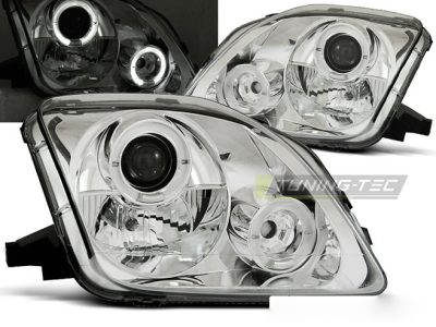 Honda Prelude 02.97-01 Angel Eyes Cromato Fari Anteriori a LED Luci Diurne