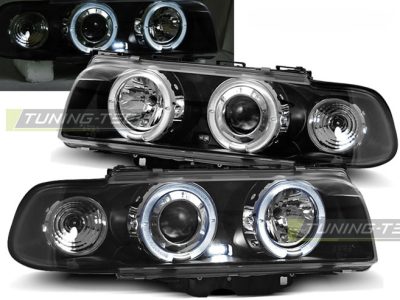 Fari Angel Eyes Nero per BMW E38 (06.94-08.98) - Fanali Anteriori