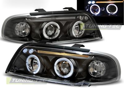 Fari Angel Eyes Nero per Audi A4 (11.94-12.98) - Fanali Anteriori